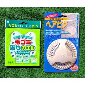 Seiei Hair Cloggging Prevention Net Hair Pita Drain Cleaner+Hair Filter Mat NIP